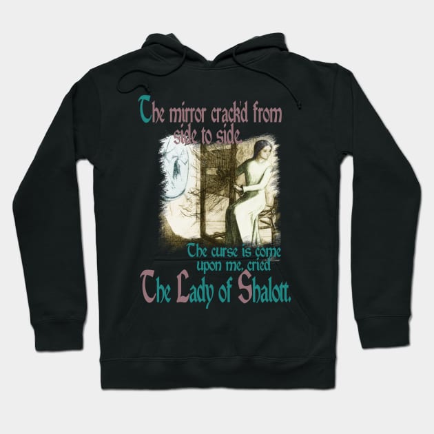 The Mirror Cracked - The Lady Of Shalott Hoodie by The Blue Box